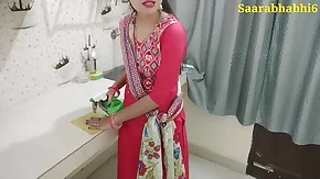 Indian hot wife got fucked while cleaning in kitchen